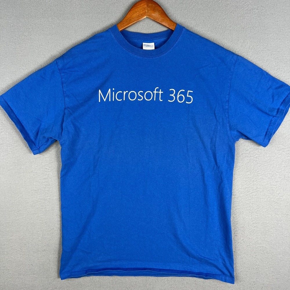 Microsoft 365 Promo T Shirt Fits M Productivity Software 2010s Computers Blue